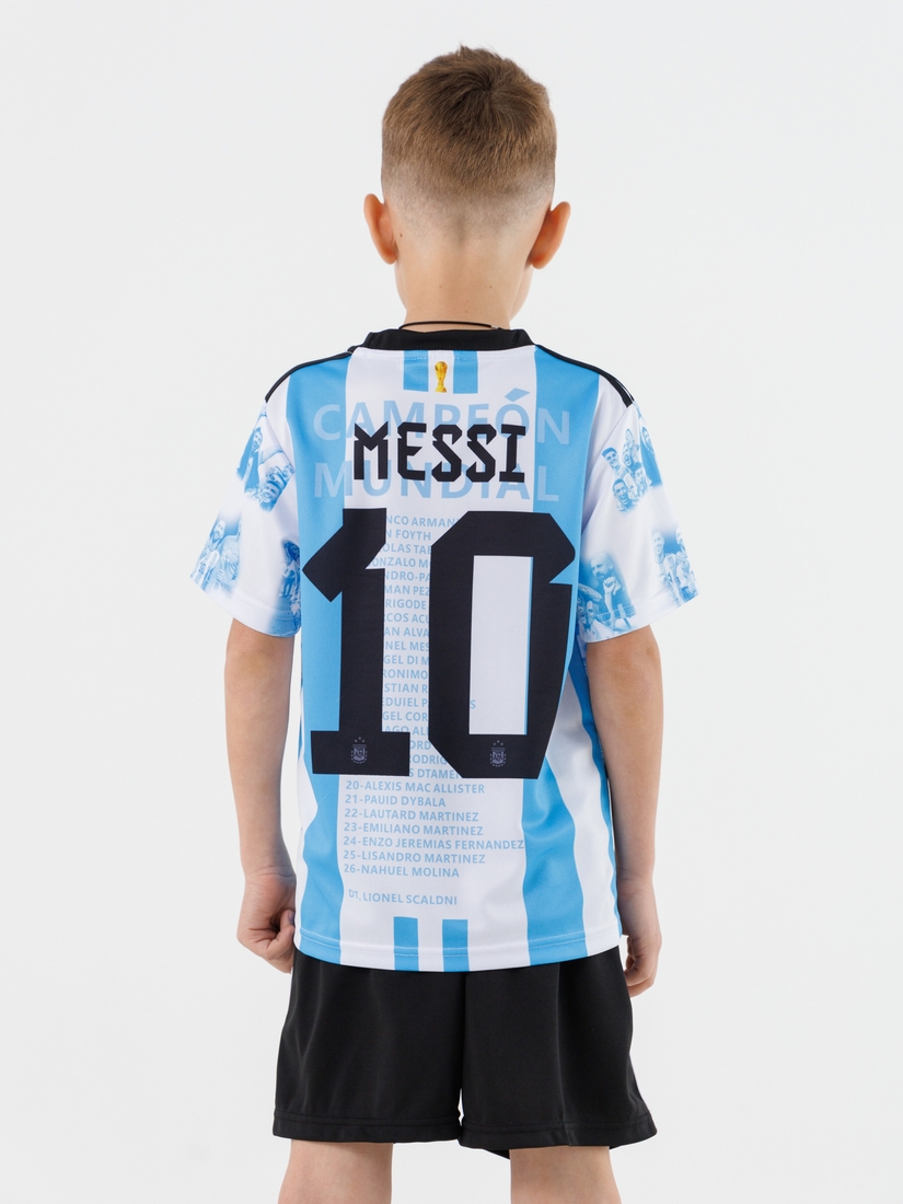 Фото Футбольна форма для хлопчика BLD АРГЕНТИНА MESSI 104 см Біло-блакитний (2000989681526A)