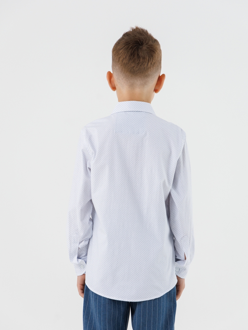 Фото Сорочка з візерунком для хлопчика Deniz 30124 116 см Білий (2000990438577D)