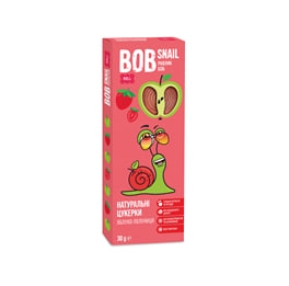Bob Snail цукерки яблучно-полуничні 30г 0316 П (4820162520316)