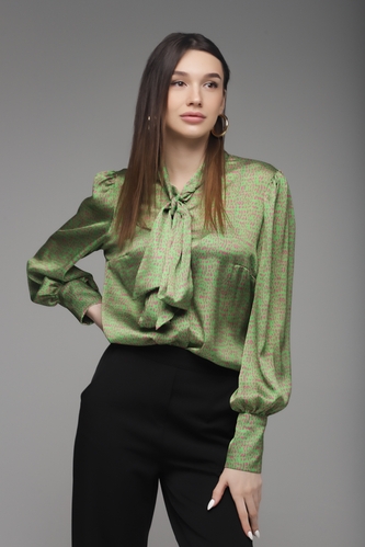 Фото Блуза жіноча Sateen 2014-2516 XL Зелений (2000989370116D)