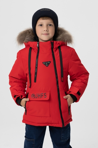 Фото Куртка зимняя для мальчика BD3 128 см Красный (2000989603757W)