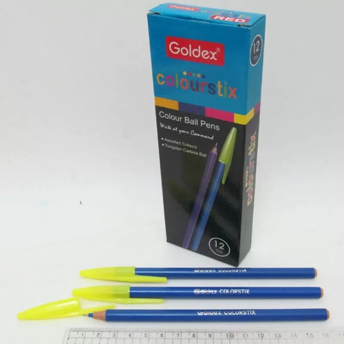 Ручка масляна "Goldex" 932 Colorstix 1 мм Синя (8904146800819)