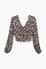Блуза жіноча з візерунком Sateen 3014-1528 XL Чорний (2000989512639D) Фото 9 з 14
