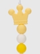 Тримач для пустушки силіконовий "Корона" Мегазайка 0511 Жовтий (2000990579782) Фото 2 з 3