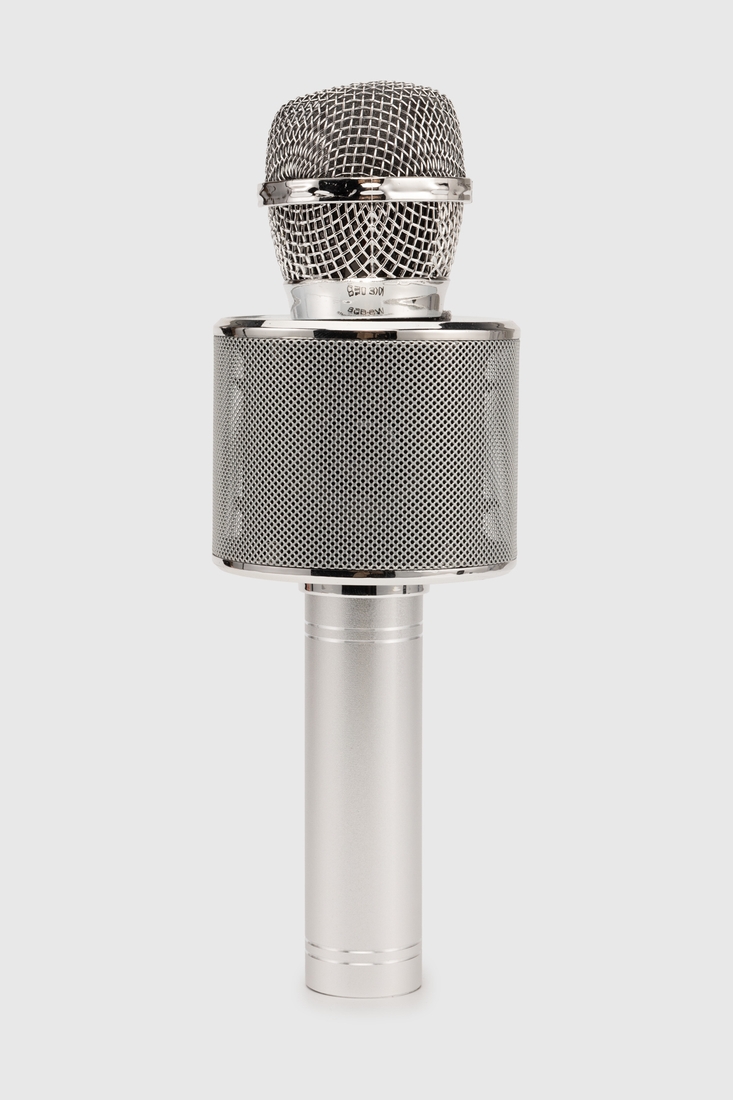 Фото Беспроводной караоке микрофон с Bluetooth WANRONGDIANZIKEJIYOUXIANGONGSI 858 Серебряный (2000990269171)