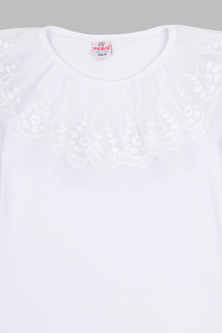 Фото Блуза для девочки Perix 5013 116 см Белый (2000990479815D)