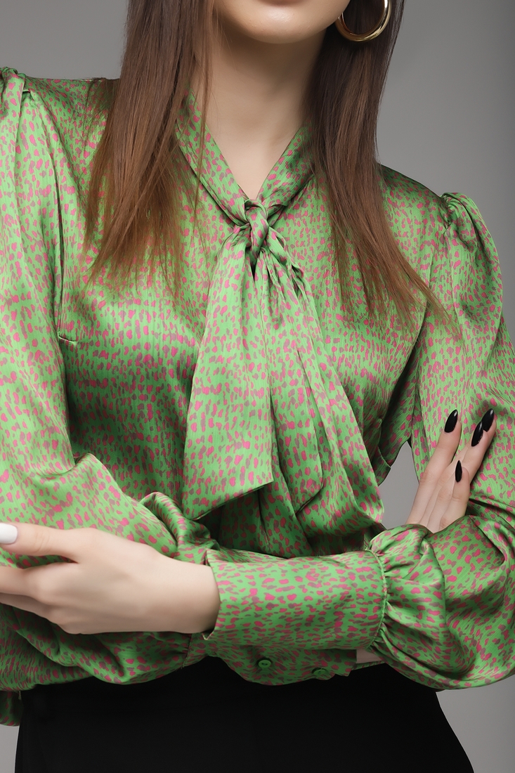 Фото Блуза жіноча Sateen 2014-2516 M Зелений (2000989370093D)