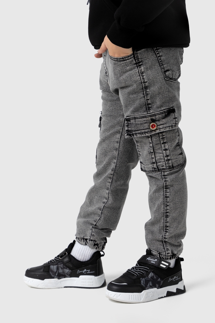 Фото Джинсы с манжетом для мальчика Pitiki 2030 122 см Светло-серый (2000990225306W)