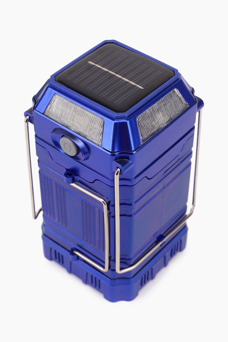 Фото Фонарь кемпинговый раздвижной с солнечной батареей 8099 ZB-47 Синий (2000989427001)