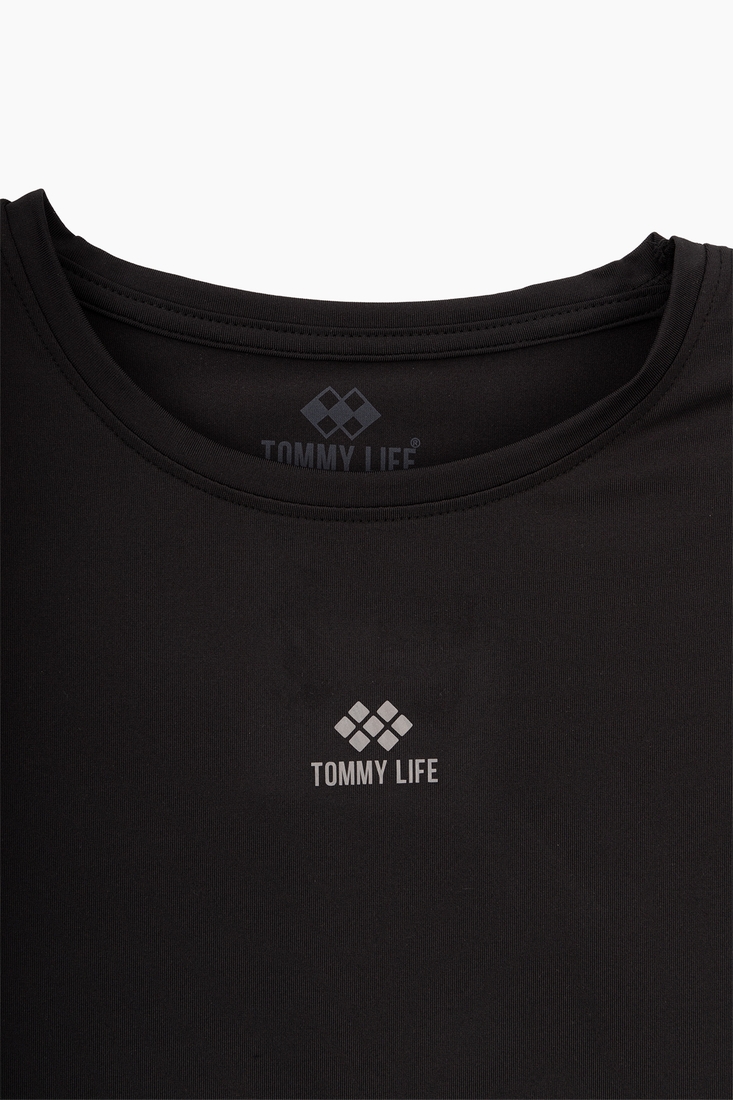 Фото Футболка фитнес однотонная Tommy life 97262 XL Черный (2000989754855A)