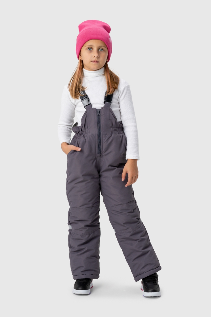 Фото Комбінезон для дівчинки H-107 куртка + штани на шлейках 116 см Малиновий (2000989627937W)
