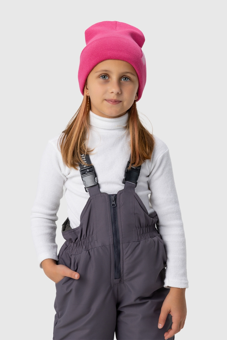 Фото Комбінезон для дівчинки H-107 куртка + штани на шлейках 92 см Малиновий (2000989627876W)