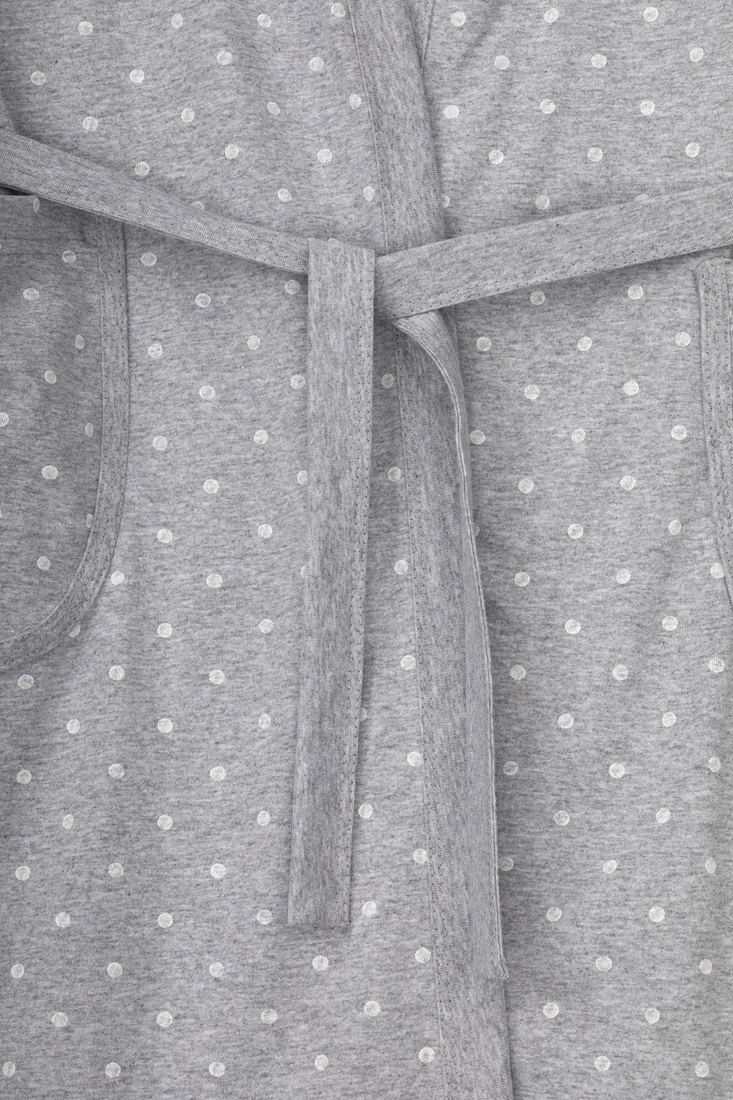Фото Комплект халат+рубашка женский MURAT KYZEY Горох Белый M Серый (2000903484097A)