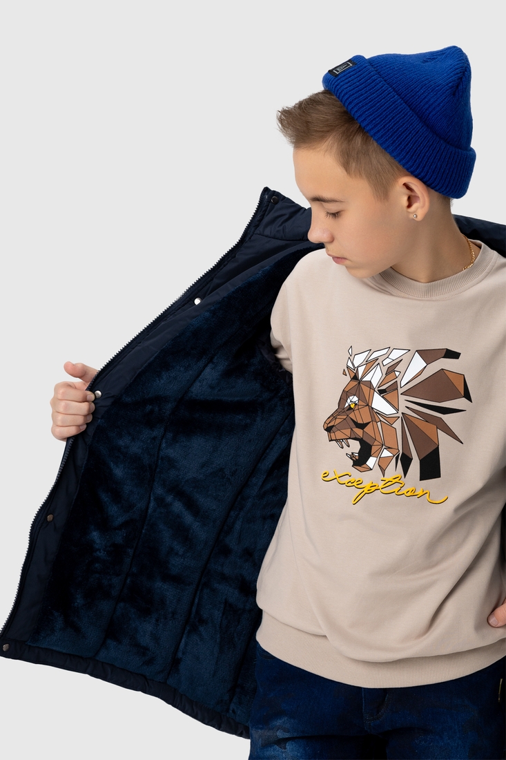 Фото Куртка єврозима для хлопчика Неслухнянки 8868 128 см Темно-синій (2000990082459W)