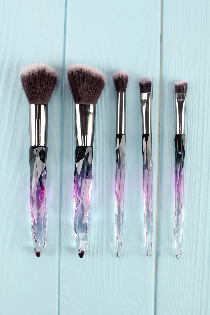 Набор кисточек для макияжа Makeup brush 5 шт Черный (2000989358626A)