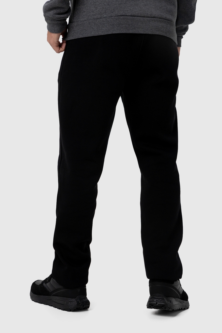 Фото Спортивні штани однотонні прямі чоловічі Tommy life 84842 2XL Чорний (2000904565108W)