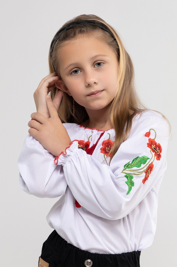 Фото Сорочка вишиванка для дівчинки КОЗАЧЕК МАРІЧКА 110 см Різнокольоровий (2000902207833D)