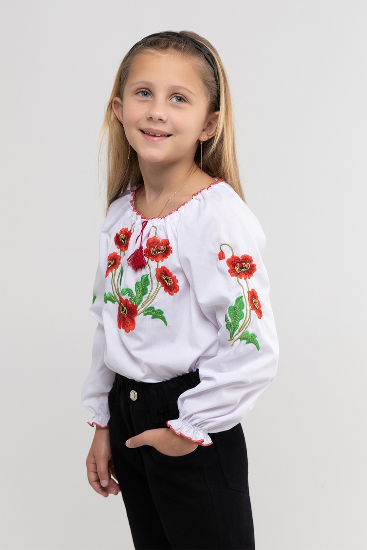 Фото Рубашка вышиванка для девочки КОЗАЧЕК МАРИЧКА 98 см Разноцветный (2000902207819D)