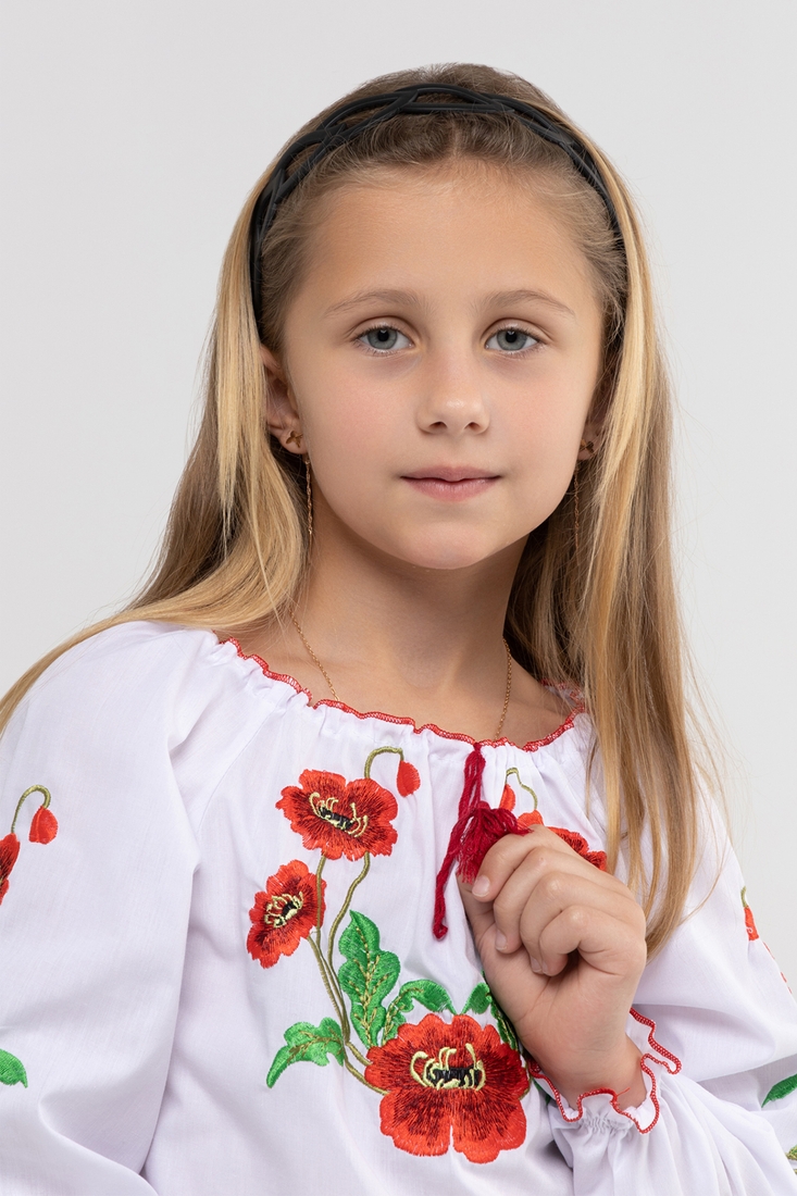 Фото Рубашка вышиванка для девочки КОЗАЧЕК МАРИЧКА 122 см Разноцветный (2000902207840D)
