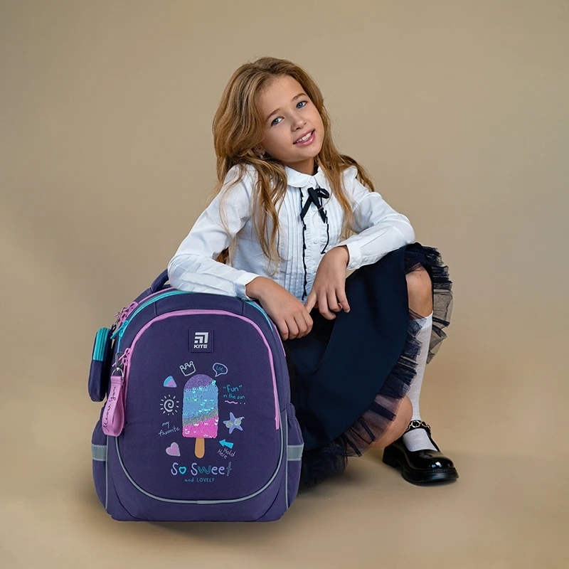 Фото Рюкзак школьный для девочки Kite K24-700M-6 Фиолетовый (4063276124357A)