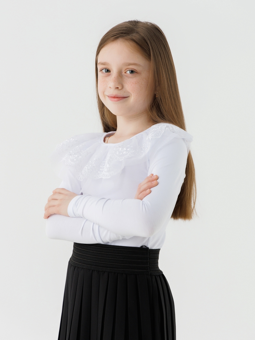 Фото Блуза для дівчинки Perix 5013 116 см Білий (2000990479815D)