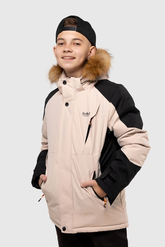 Фото Куртка зимняя для мальчика 23-88 152 см Бежевый (2000989605591W)