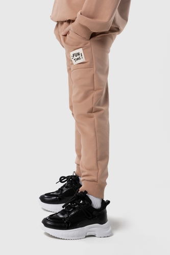 Фото Спортивні штани однотонні для дівчики Atabey 10351.1 140 см Бежевий (2000990156327D)