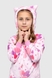 Піжама кігурумі для дівчинки Barwa 0230 Сердечки 32 Рожевий (2000990206664A) Фото 3 з 15