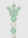 Тримач для пустушки силіконовий "Корона" Мегазайка 0511 М'ятний (2000990579812) Фото 2 з 3