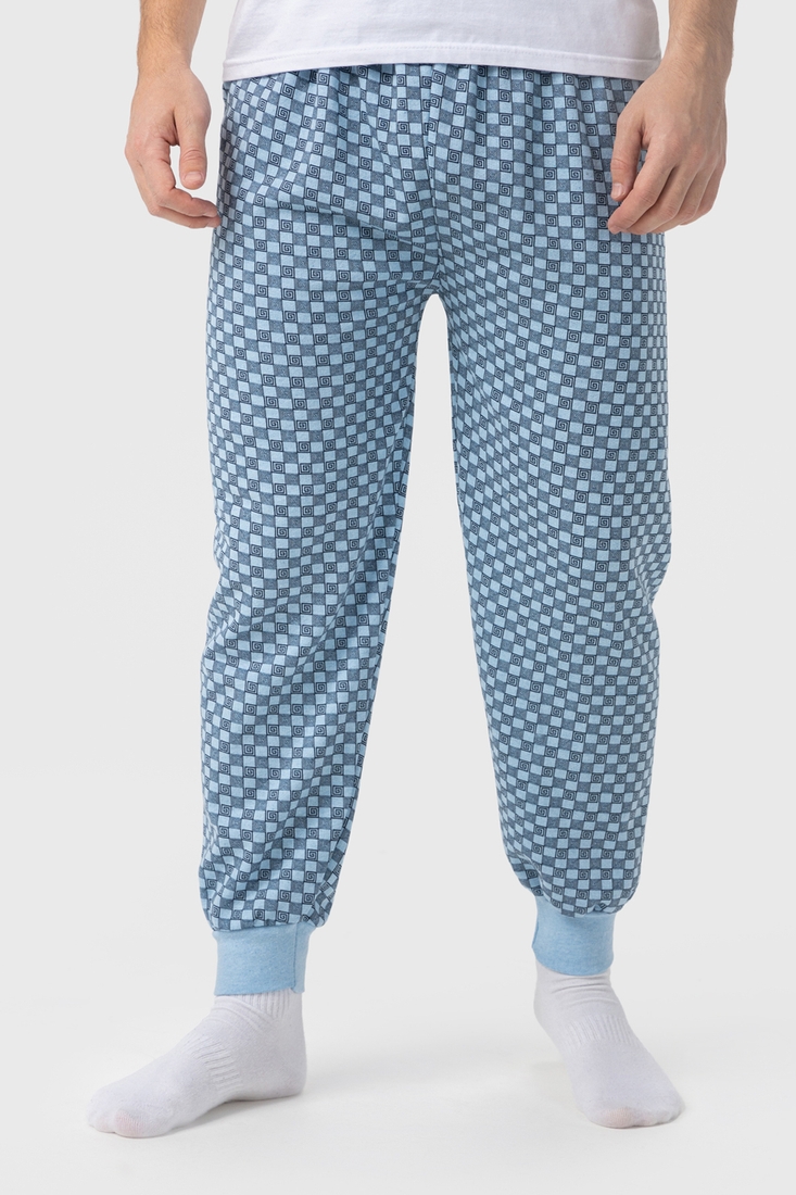 Фото Пижамные штаны мужские KESIMOGLU Квадрат/голубой L Голубой (2000990245922А)