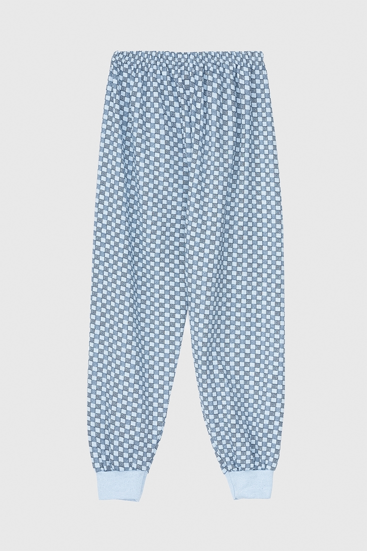 Фото Пижамные брюки мужские KESIMOGLU Квадрат/голубой 3XL Голубой (2000990245915А)