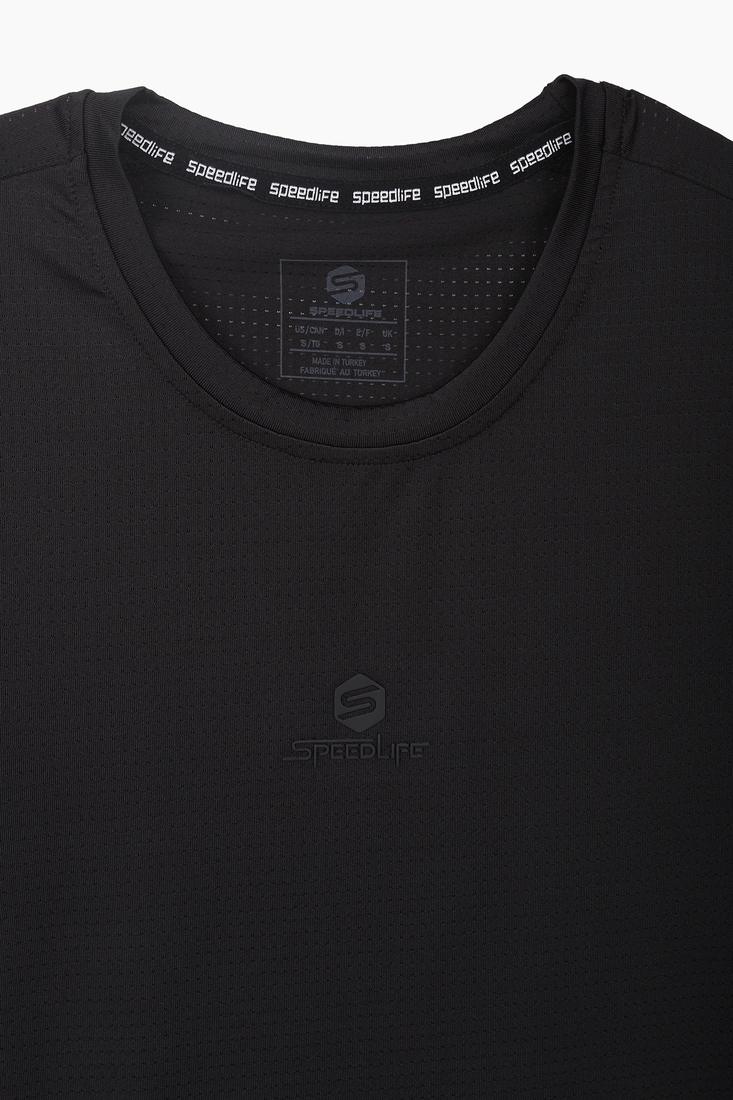 Фото Фитнес футболка однотонная мужская Speed Life XF-1471 2XL Черный (2000989516828A)
