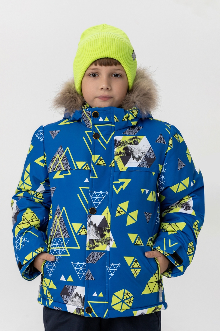 Фото Комбінезон для хлопчика L-2385 куртка+штани на шлейках 104 см Синій (2000989625360W)