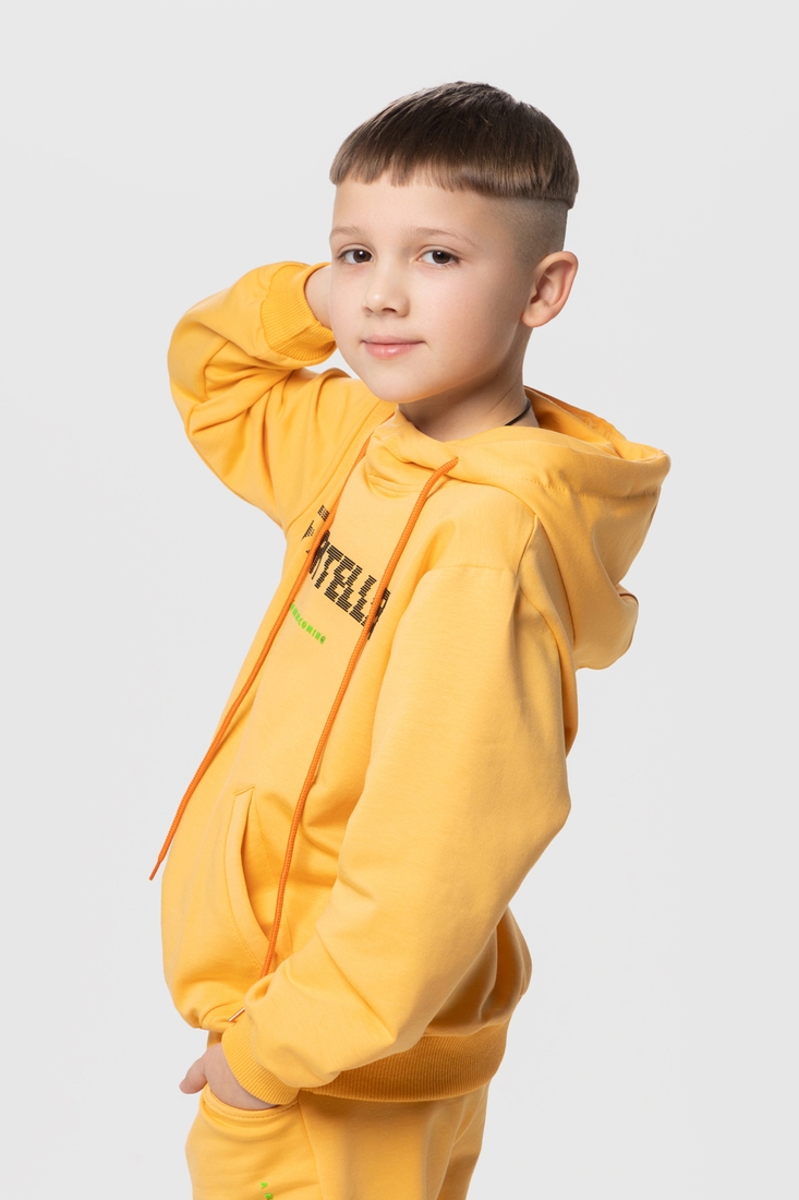 Фото Костюм для хлопчика (худі+штани) Ecrin 2502 140 см Жовтий (2000990239853D)