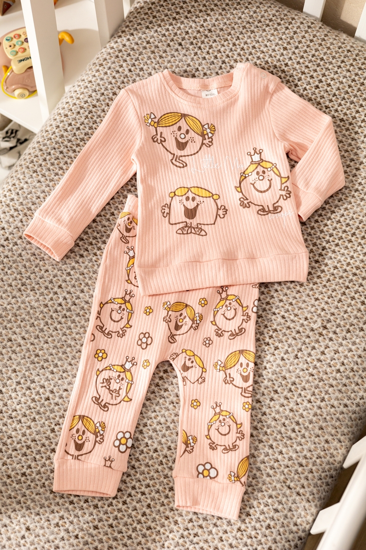 Фото Костюм (світшот+штани) для дівчинки Baby Show 0003 68 см Персиковий (2000990338716D)