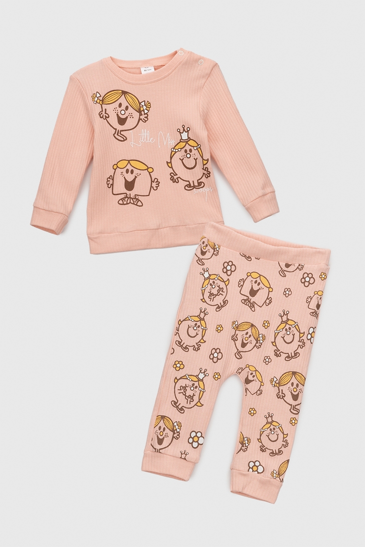 Фото Костюм (світшот+штани) для дівчинки Baby Show 0003 68 см Персиковий (2000990338716D)
