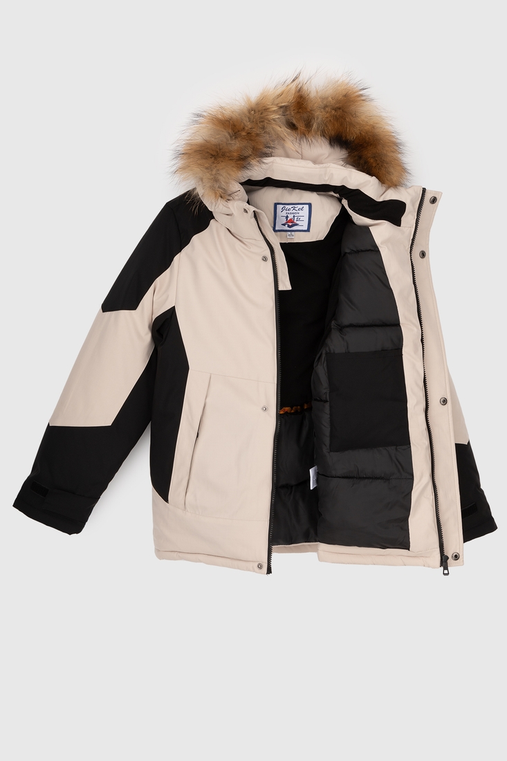 Фото Куртка зимова для хлопчика 23-88 152 см Бежевий (2000989605591W)