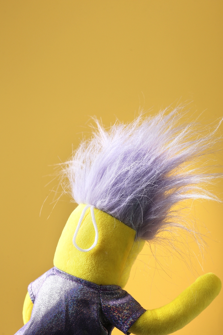 Фото М'яка іграшка однотоне волосся сосиска 40 см K6004 Жовтий (2000989511960)