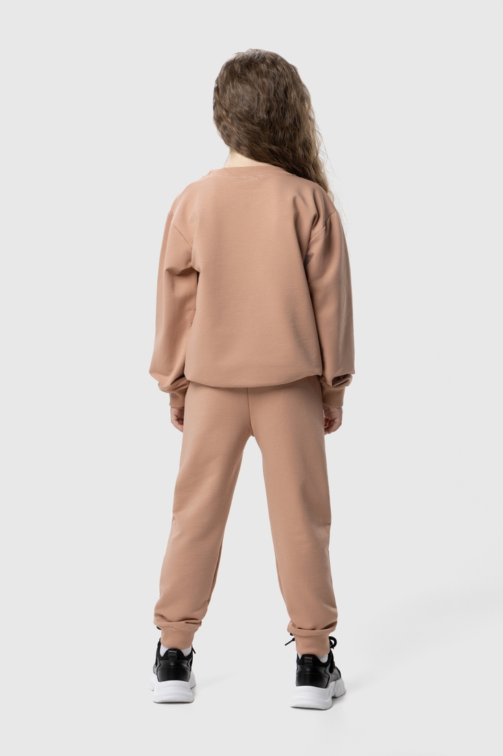 Фото Спортивні штани однотонні для дівчики Atabey 10351.1 140 см Бежевий (2000990156327D)
