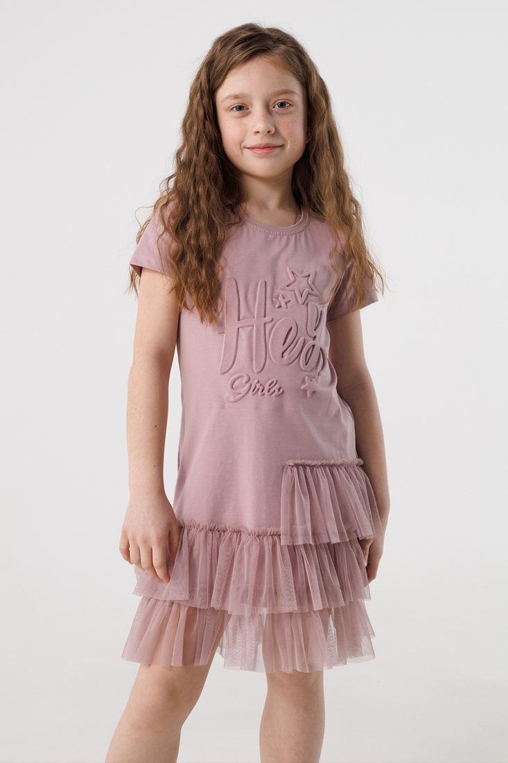 Фото Платье для девочки MAGO DM242125 134 см Пудровый (2000990347534S)
