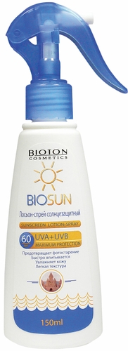 Лосьйон-спрей сонцезахисний BIOTON ТМ "Biosun" SPF 60, 150 мл (4820026149400)