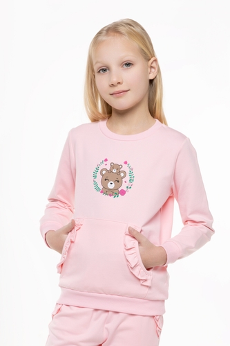 Фото Костюмы для девочки (свитшот+штаны) Pop Fashion 7260 116 см Розовый (2000990249043D)