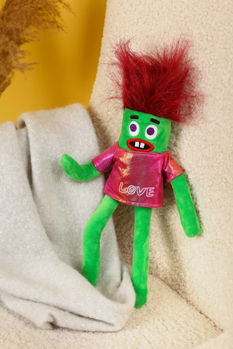 Фото М'яка іграшка однотоне волосся сосиска 40 см K6004 Зелений (2000989511946)