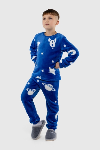 Фото Пижама для мальчика Фламинго 855-910 134-140 см Синий (2000990225504A)