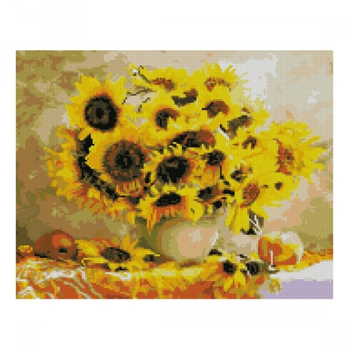 Фото Алмазна картина FA40110 "Соняшники у вазі", розміром 40х50 см (4823113806125)