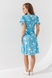 Сукня з візерунком жіноча Poncik 24128 XL Блакитний (2000990623669S) Фото 5 з 11