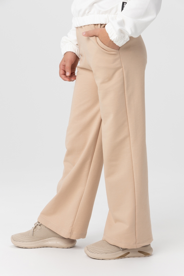Фото Костюм (світшот+штани палаццо) для дівчинки Viollen 3200 98 см Біло-бежевий (2000990091970D)