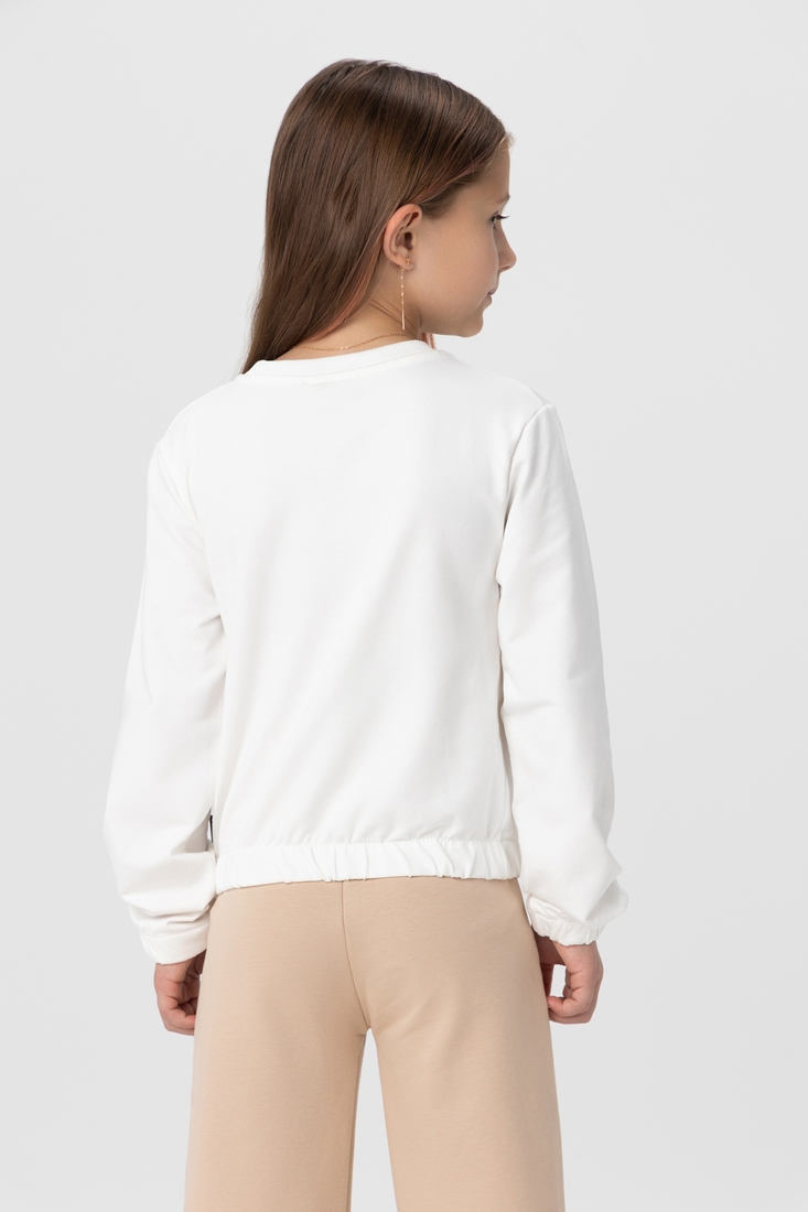 Фото Костюм (світшот+штани палаццо) для дівчинки Viollen 3200 122 см Біло-бежевий (2000990092014D)