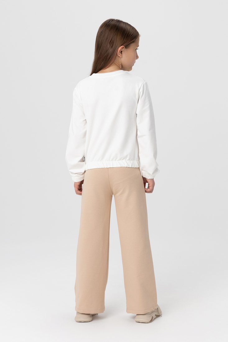 Фото Костюм (світшот+штани палаццо) для дівчинки Viollen 3200 98 см Біло-бежевий (2000990091970D)