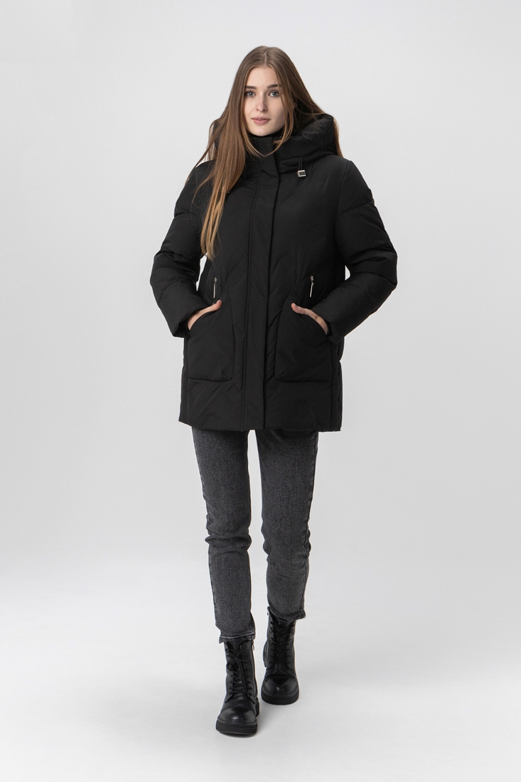 Фото Куртка зимова жіноча Meajiateer 23133 XL Чорний (2000990132857W)